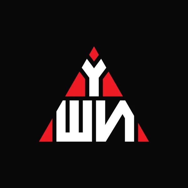 Ywn Háromszög Betűs Logó Design Háromszög Alakú Ywn Háromszög Logó — Stock Vector