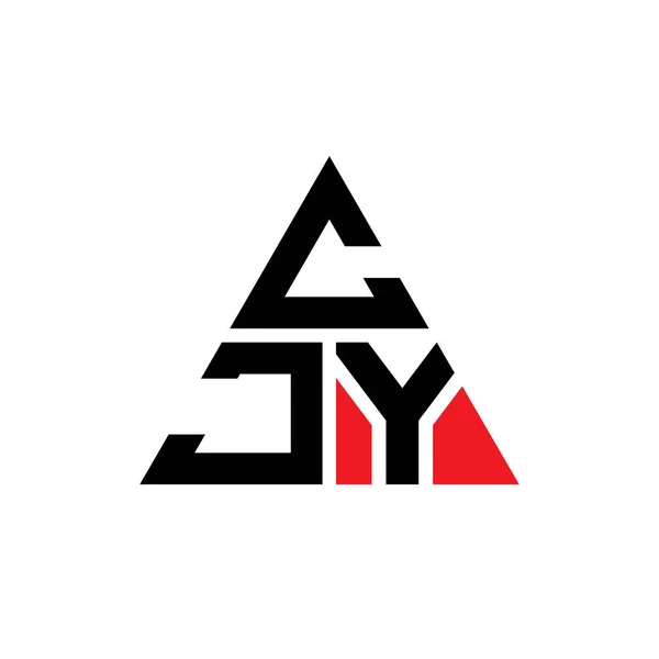 Diseño Del Logotipo Letra Del Triángulo Cjy Con Forma Triángulo — Archivo Imágenes Vectoriales