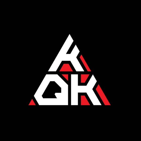 Logo Logo Segitiga Kqk Dengan Bentuk Segitiga Monogram Desain Logo - Stok Vektor