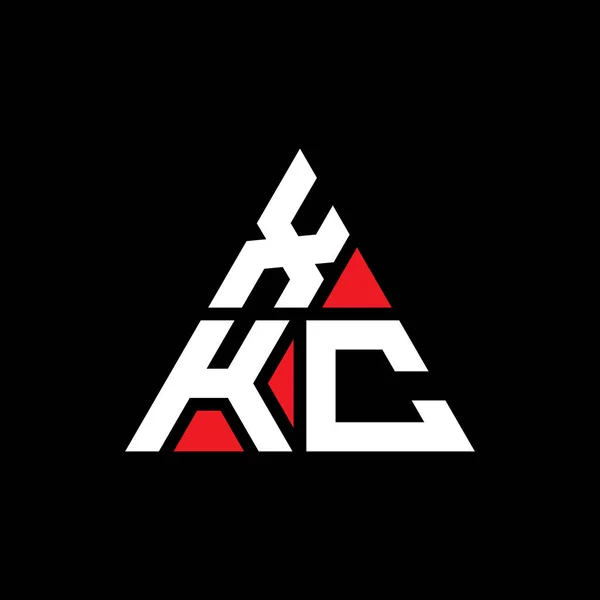 Logo Huruf Segitiga Xkc Dengan Bentuk Segitiga Logo Monogram Desain - Stok Vektor