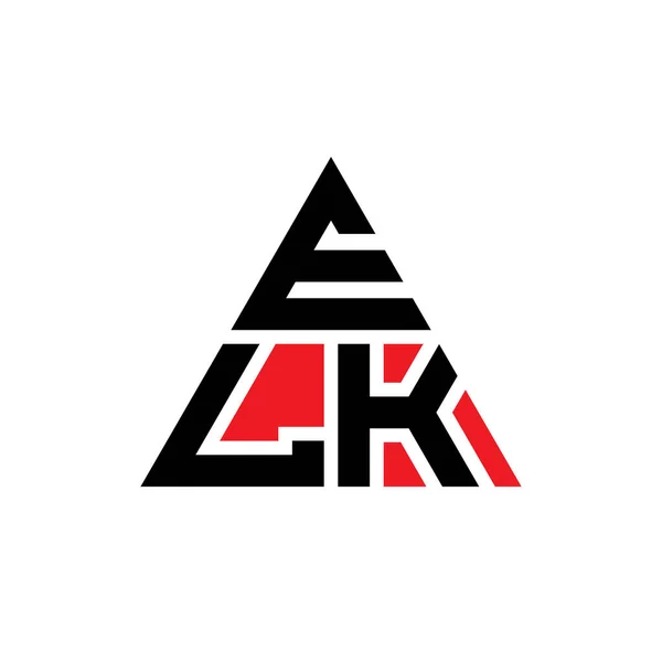 Design Del Logo Della Lettera Triangolo Elk Con Forma Triangolo — Vettoriale Stock