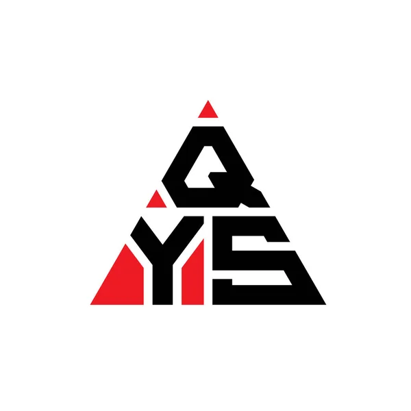 Qys三角形字母标志设计与三角形形状 Qys三角形标志设计单字 Qys三角形矢量标识模板与红色 Qys三角标识简单 豪华的标志 — 图库矢量图片