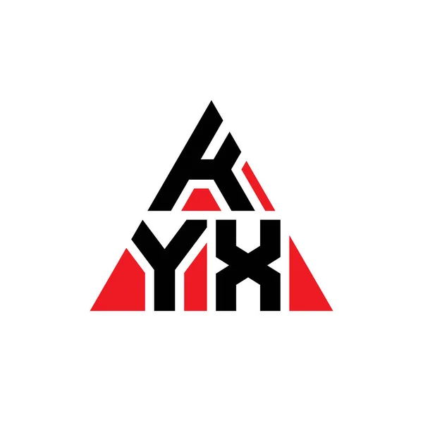 Návrh Trojúhelníkového Písmene Kyx Trojúhelníkovým Tvarem Kyx Trojúhelník Logo Design — Stockový vektor