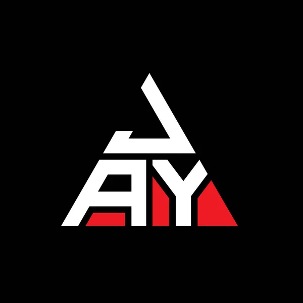 Jay三角形のロゴデザイン Jay三角形ロゴデザインモノグラム Jay三角形ベクトルロゴテンプレートと赤い色 Jay三角形のロゴシンプル エレガントで豪華なロゴ — ストックベクタ