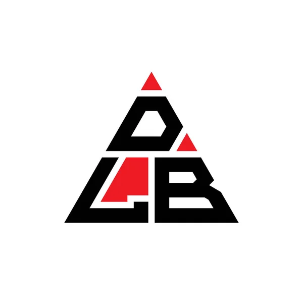 Dlb Driehoekig Logo Met Driehoekige Vorm Dlb Driehoekig Logo Ontwerp — Stockvector