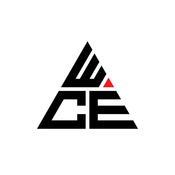 Wce Triangel Bokstav Logotyp Design Med Triangel Form Wce Triangel — Stock vektor