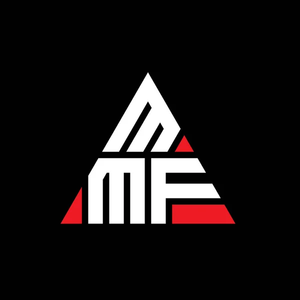 Mmf 삼각형 디자인에 삼각형 있습니다 Mmf 삼각형 디자인 모노그램 Mmf — 스톡 벡터