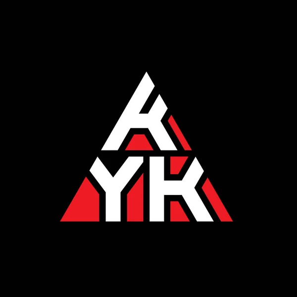 Logo Trójkątne Kyk Kształcie Trójkąta Logo Trójkąta Kyk Projekt Monogram — Wektor stockowy
