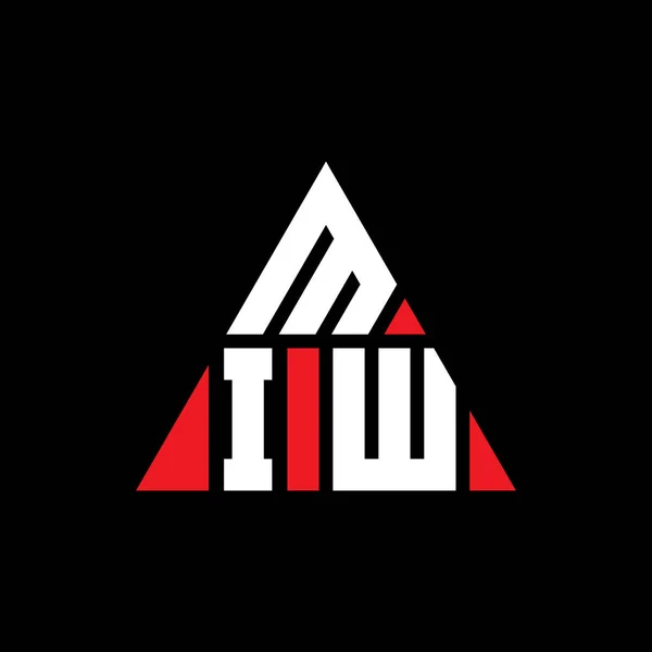 Design Del Logo Della Lettera Triangolo Miw Con Forma Triangolare — Vettoriale Stock