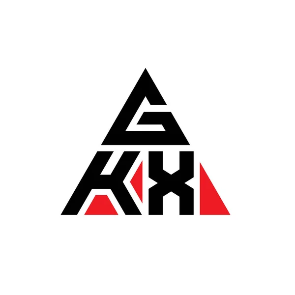 Üçgen Şekilli Gkx Üçgen Harf Logosu Tasarımı Gkx Üçgen Logo — Stok Vektör
