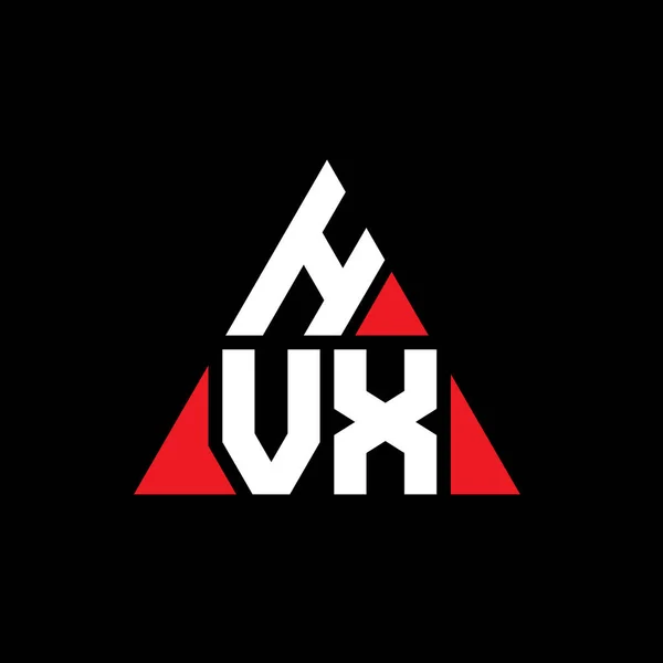 Logo Trójkątnej Litery Hvx Kształcie Trójkąta Logo Trójkąta Hvx Projekt — Wektor stockowy