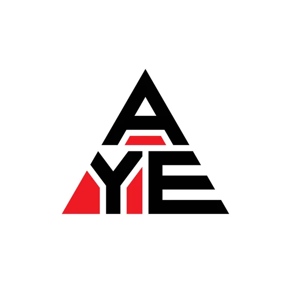 Aye三角形字母标志设计与三角形形状 Aye三角形标志设计单字 带有红色的Aye三角形矢量标识模板 Aye三角标识简单 豪华的标志 — 图库矢量图片