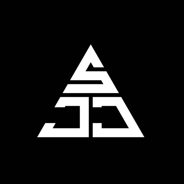 Diseño Del Logotipo Letra Del Triángulo Sjj Con Forma Triángulo — Vector de stock