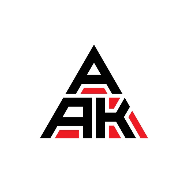 Aak Triangle Lettre Logo Design Avec Forme Triangle Aak Logo — Image vectorielle