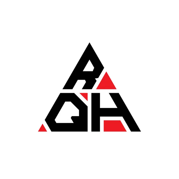 Diseño Logotipo Letra Triángulo Rqh Con Forma Triángulo Monograma Diseño — Archivo Imágenes Vectoriales