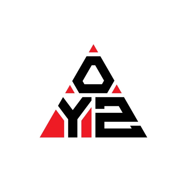 Oyz Triangle Letter Logo Design Triangle Shape Oyz Triangle Logo — Stock Vector