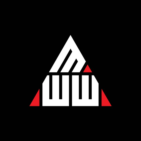 Mww Треугольник Буквы Логотип Треугольной Формой Монограмма Дизайна Логотипа Треугольника — стоковый вектор