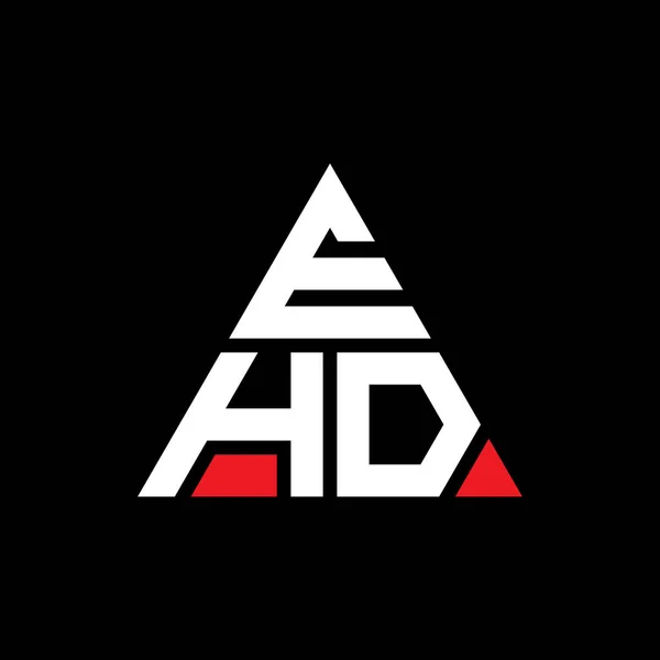 Návrh Trojúhelníkového Písmene Ehd Trojúhelníkovým Tvarem Ehd Trojúhelník Logo Design — Stockový vektor
