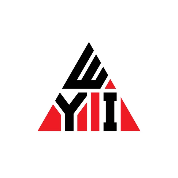 Design Wyi Trojúhelníkového Písmene Trojúhelníkovým Tvarem Wyi Trojúhelník Logo Design — Stockový vektor