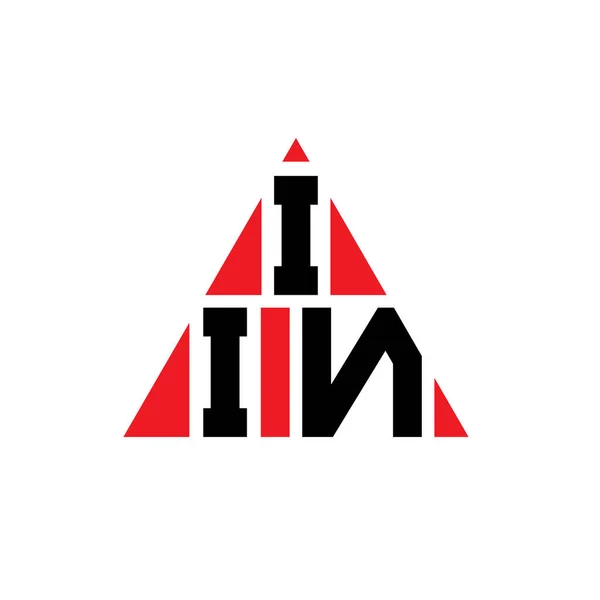 Návrh Trojúhelníkového Písmene Iin Trojúhelníkovým Tvarem Iin Trojúhelník Logo Design — Stockový vektor