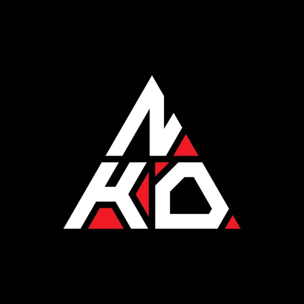 Design Logotipo Letra Triângulo Nko Com Forma Triângulo Monograma Projeto —  Vetores de Stock