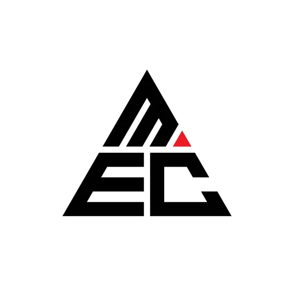 Mec Triangel Bokstav Logotyp Design Med Triangel Form Mec Triangel — Stock vektor