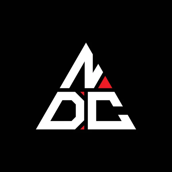 Ndc三角形の文字のロゴデザイン Ndc三角形のロゴデザインモノグラム 赤い色のNdc三角形ベクトルロゴテンプレート Ndc三角形のロゴシンプル エレガントで豪華なロゴ — ストックベクタ
