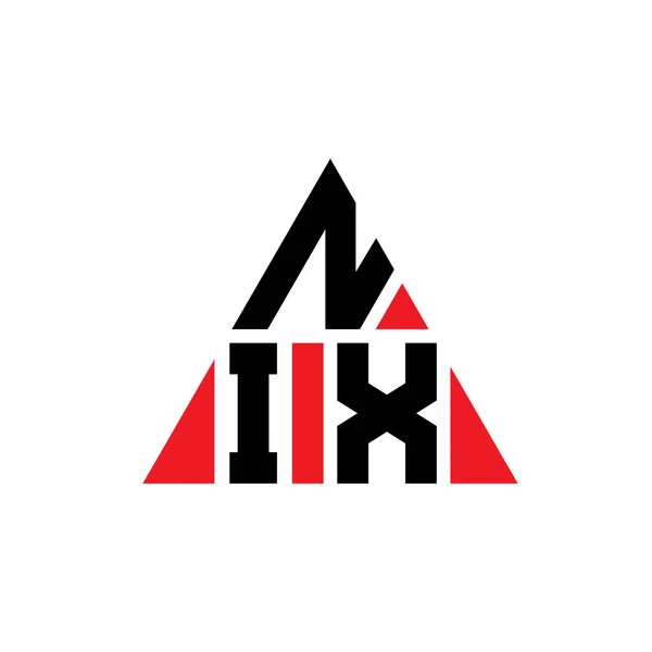 Trójkątny Projekt Logo Litery Nix Kształcie Trójkąta Monografia Logo Trójkąta — Wektor stockowy