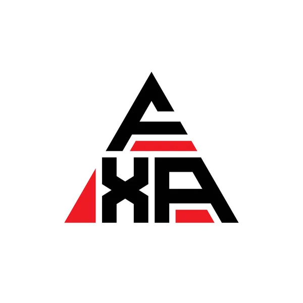Üçgen Şekilli Fxa Üçgen Harf Logosu Tasarımı Fxa Üçgen Logo — Stok Vektör