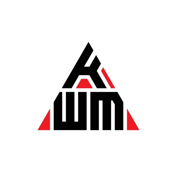 Kwm Треугольник Письмо Логотип Дизайн Треугольной Формы Монограмма Треугольного Логотипа — стоковый вектор