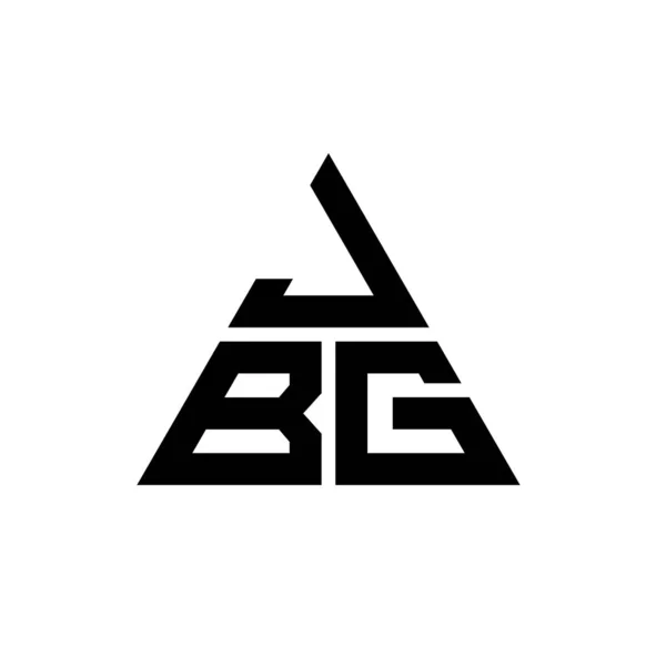 Jbg Driehoekig Logo Met Driehoekige Vorm Jbg Driehoekig Logo Ontwerp — Stockvector