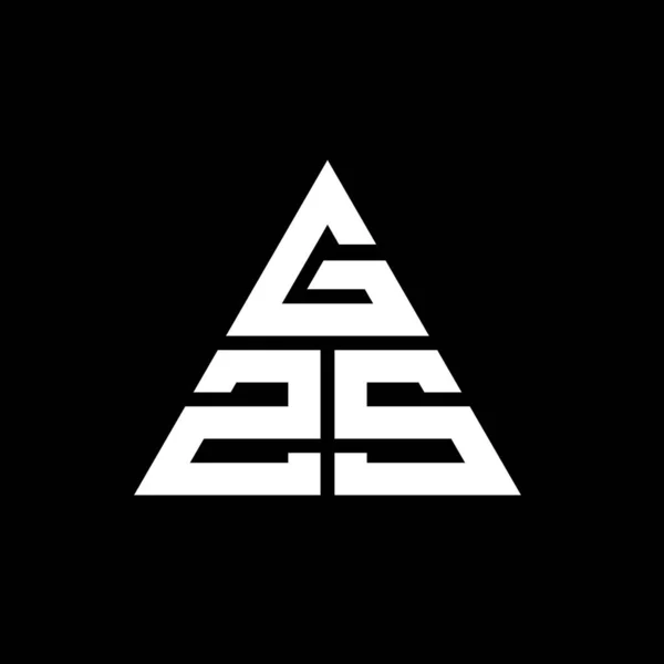 Gzs Трикутний Дизайн Логотипу Букви Формою Трикутника Gzs Трикутник Логотип — стоковий вектор