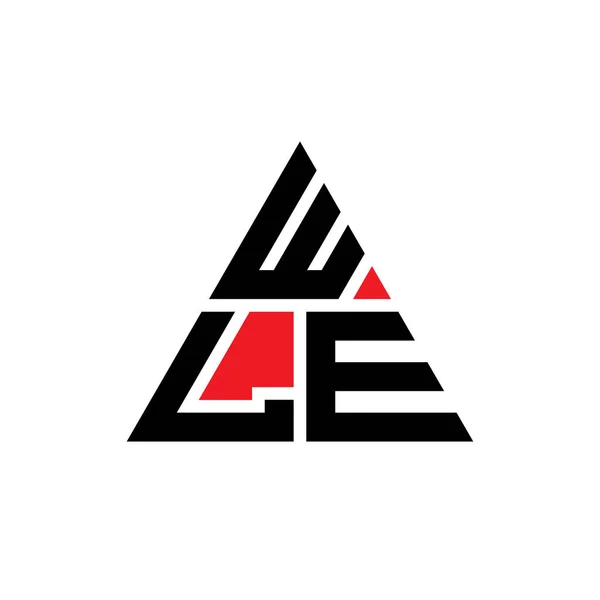 Wle Driehoekige Letter Logo Design Met Driehoekige Vorm Wle Driehoek — Stockvector