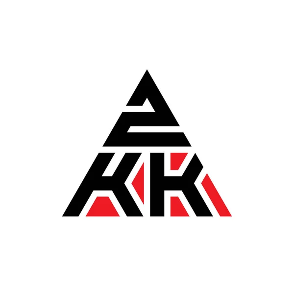 Zkk Треугольник Письмо Логотип Дизайн Треугольной Формы Монограмма Логотипа Треугольника — стоковый вектор