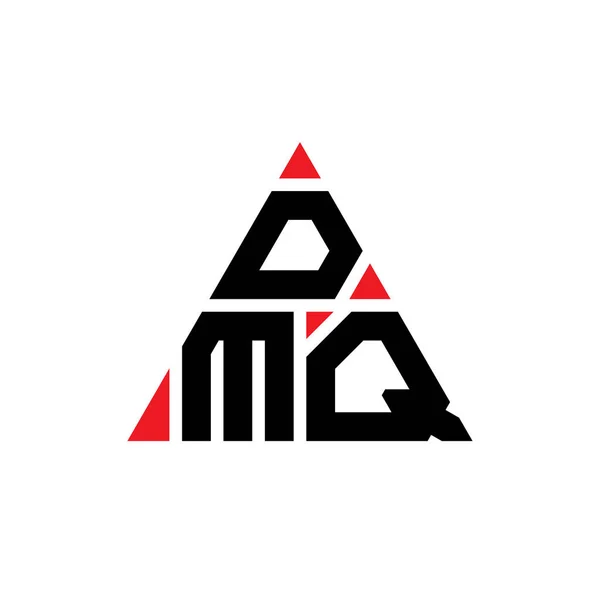Dmq三角形字母标识设计与三角形形状 Dmq三角形徽标设计 Dmq三角形矢量标识模板与红色 Dmq三角标识简单 豪华的标志 — 图库矢量图片