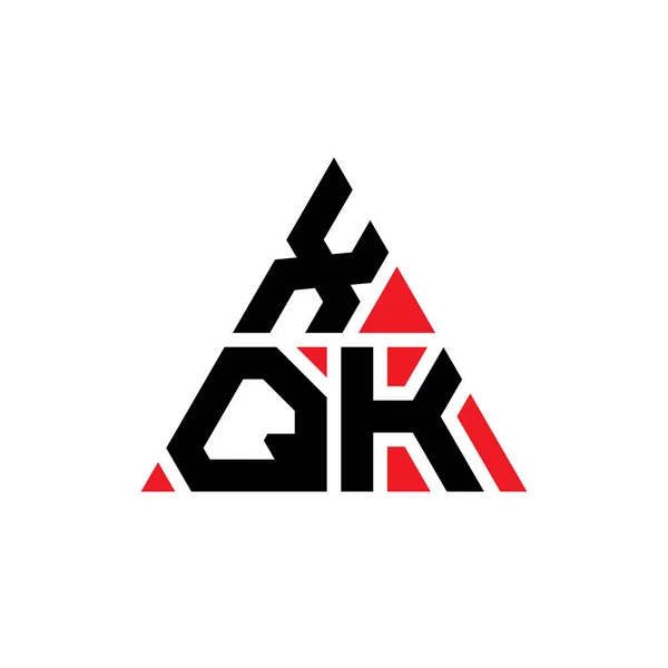 Logo Huruf Segitiga Xqk Dengan Bentuk Segitiga Logo Monogram Desain - Stok Vektor