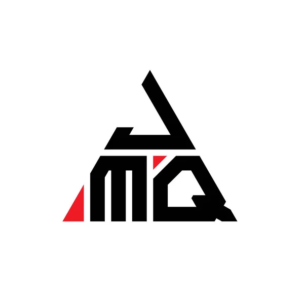 Jmq三角形字母标识设计与三角形形状 Jmq三角形标志设计单字 Jmq三角形矢量标识模板与红色 Jmq三角标识简单 豪华的标志 — 图库矢量图片