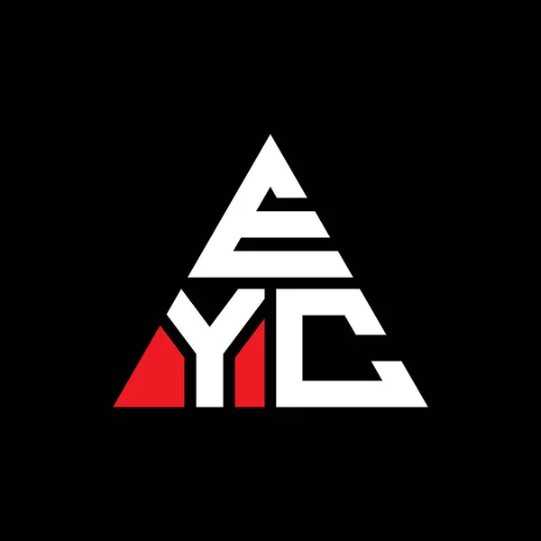 Design Trojúhelníkového Písmene Eyc Trojúhelníkovým Tvarem Eyc Trojúhelník Logo Design — Stockový vektor