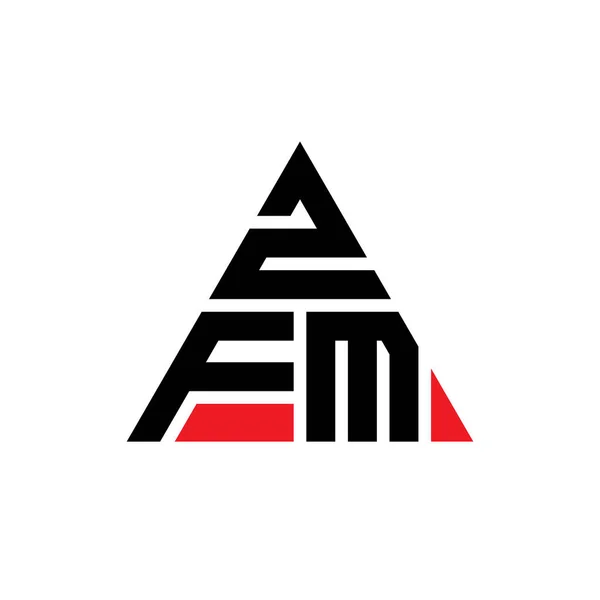 Zfm Dreieck Buchstabe Logo Design Mit Dreieck Form Zfm Dreieck — Stockvektor
