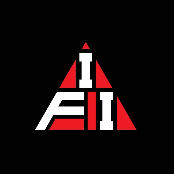 Ifi Driehoekig Logo Met Driehoekige Vorm Ifi Driehoekig Logo Ontwerp — Stockvector