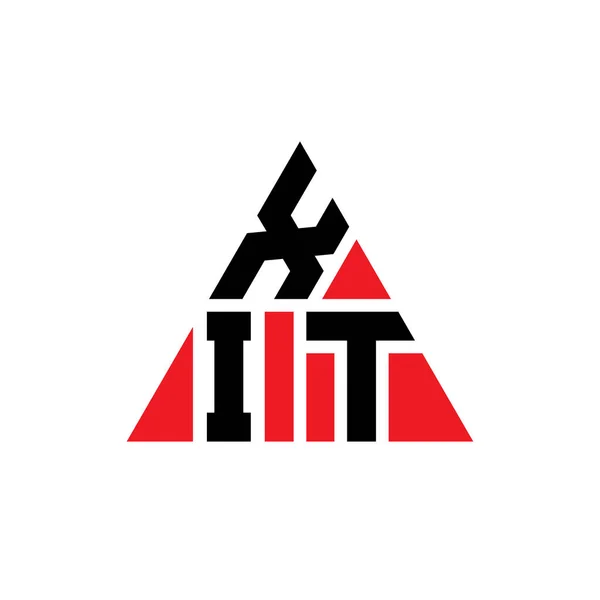 Xit Driehoekig Logo Met Driehoekige Vorm Xit Driehoek Logo Ontwerp — Stockvector