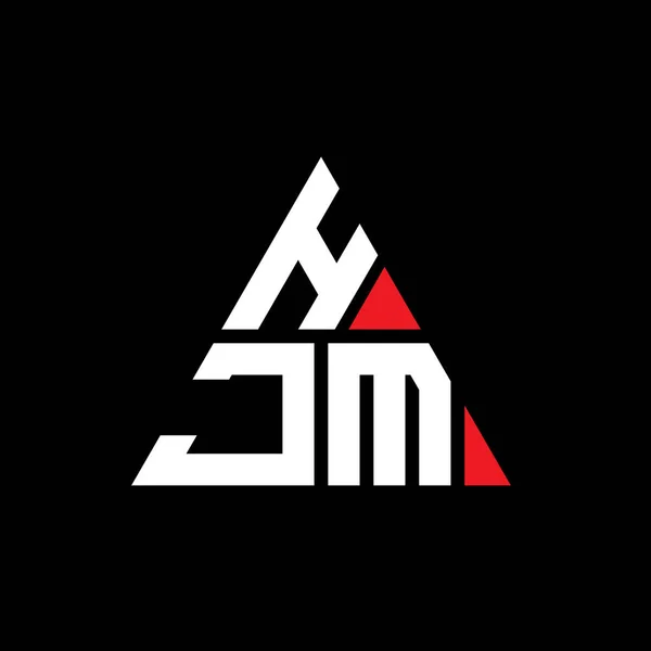 Hjm Triangle Lettre Logo Design Avec Forme Triangle Hjm Triangle — Image vectorielle