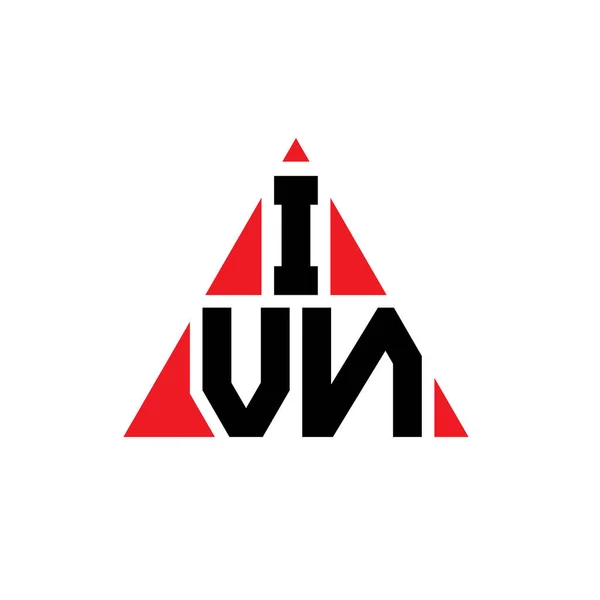Ivn Triangel Bokstav Logotyp Design Med Triangel Form Ivn Triangel — Stock vektor