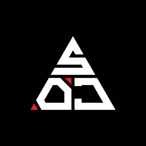 Diseño Del Logotipo Letra Del Triángulo Soj Con Forma Triángulo — Vector de stock