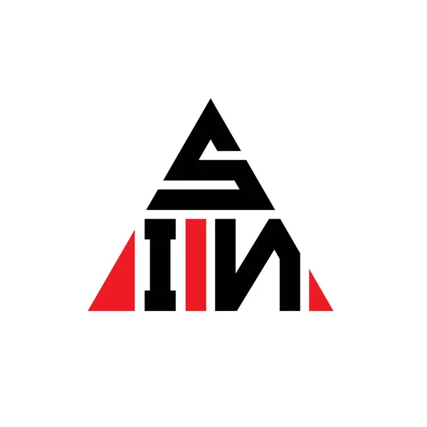 Sin Triangle Letter Logo Design Triangle Shape Sin Triangle Logo — Stock Vector