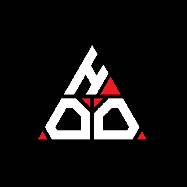 Hoo Triangel Bokstav Logotyp Design Med Triangel Form Hoo Triangel — Stock vektor