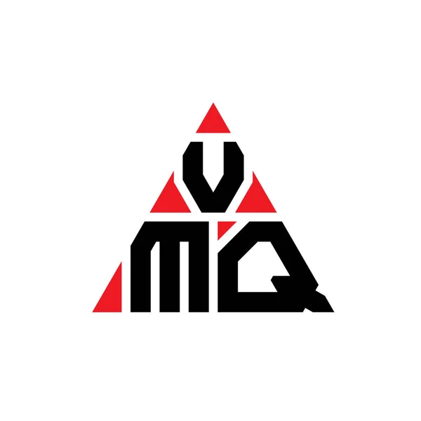 Vmq三角形字母标志设计与三角形形状 Vmq三角形标志设计单字 Vmq三角形矢量标识模板与红色 Vmq三角标识简单 豪华的标志 — 图库矢量图片