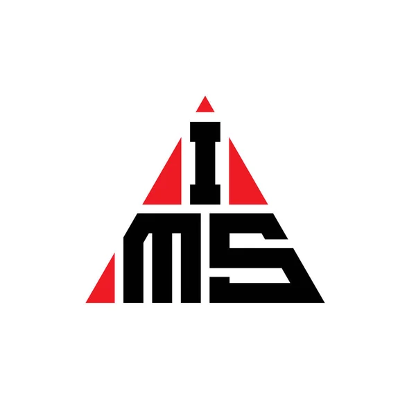 Design Del Logo Della Lettera Triangolo Ims Con Forma Triangolo — Vettoriale Stock