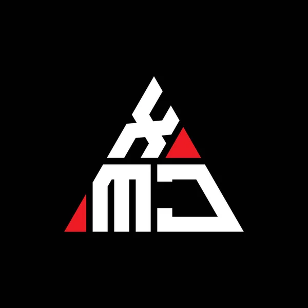 Xmj Triangle Letter Logo Design Triangle Shape Xmj Triangle Logo — Stock Vector