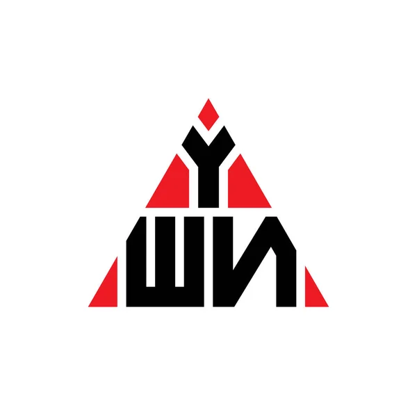 Ywn Driehoek Letter Logo Ontwerp Met Driehoek Vorm Ywn Driehoek — Stockvector